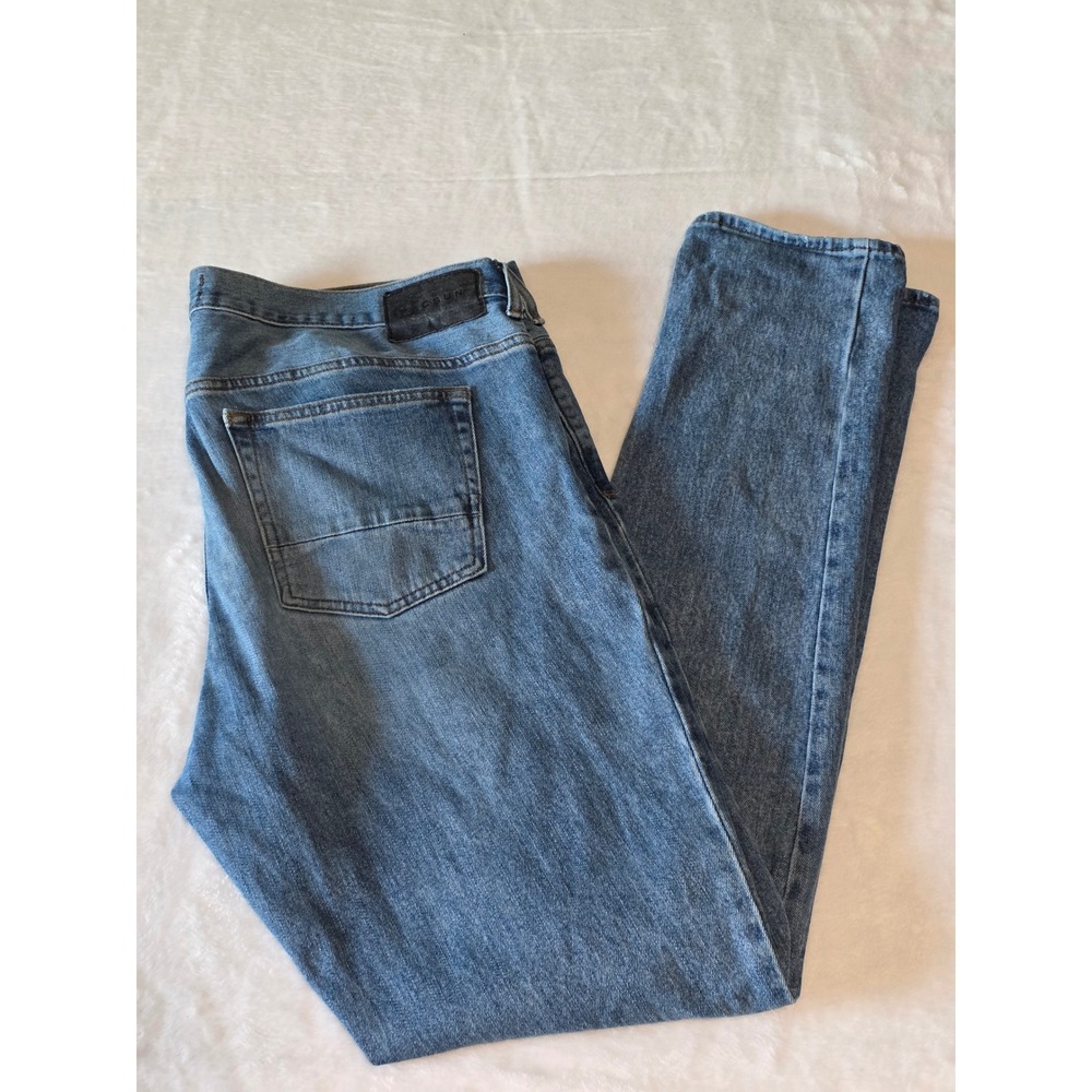 PacSun Stacked Skinny Distressed Comfort Stretch Denim Jeans Blue Mens 36x32